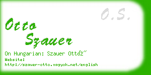otto szauer business card